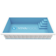 Basen polipropylenowy przelewowy 6 x 3 x 1,5 m PRYWATNY basen kąpielowy z rynną przelewową